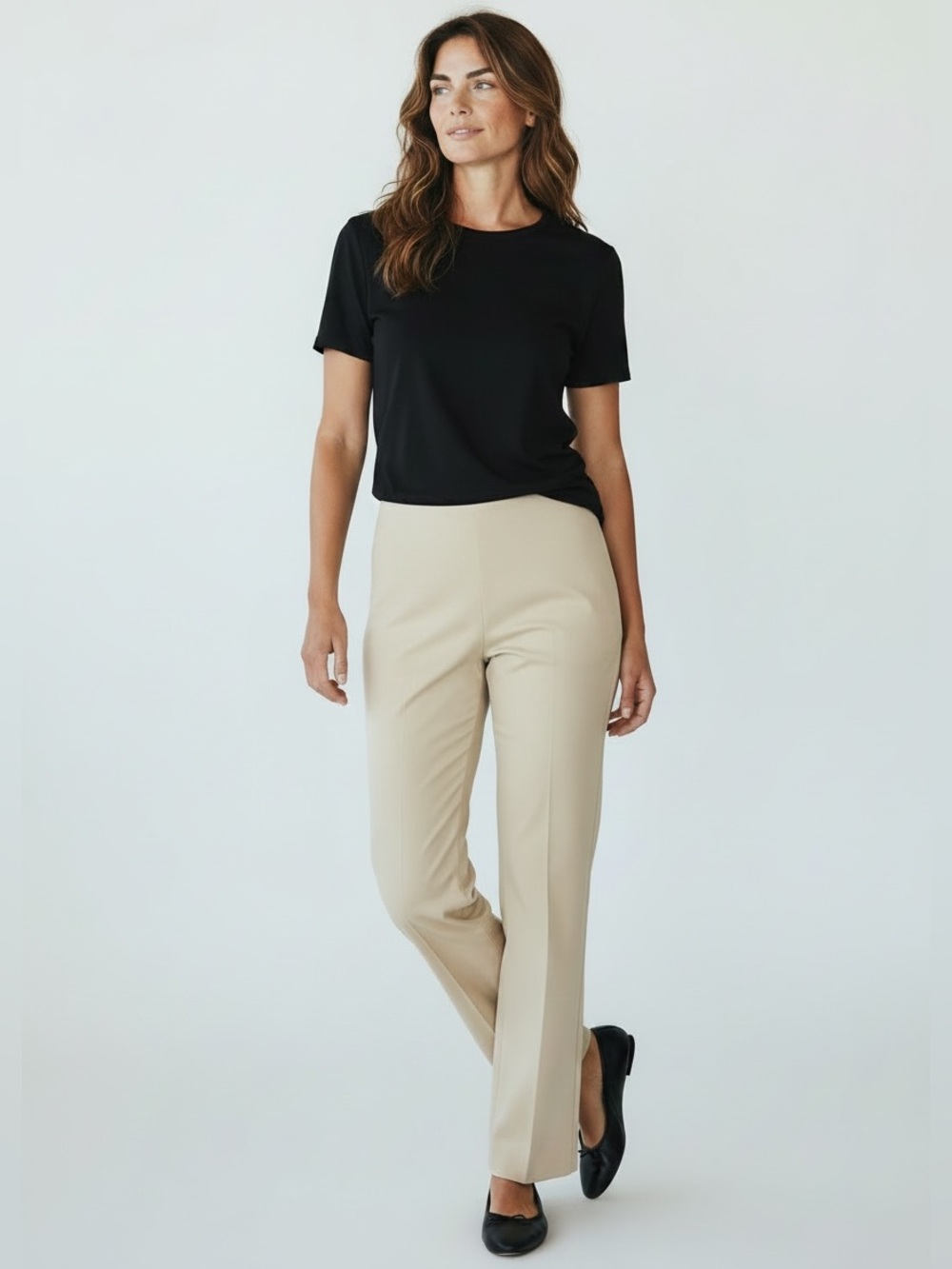 Banana Republic Cream Straight Leg Slacks/Trousers  ~ NWT ~  size 10